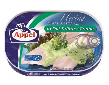 Appel Heringsfilets in Dill Kräuter Creme 200g