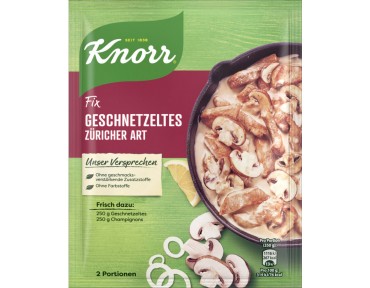 Knorr Fix für Geschnetzeltes "Züricher Art"