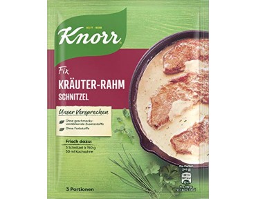 Knorr Fix für Kräuter-Rahm Schnitzel