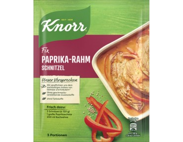 Knorr Fix Paprika-Rahm Schnitzel