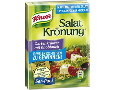 Salatkrönung Gartenkrauter mit Knoblauch