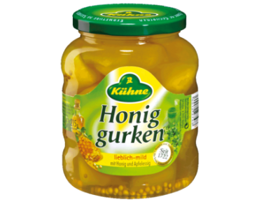 Kühne cornichons en rondelles et au miel 370 ml