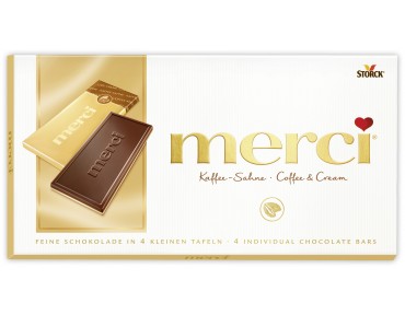 Tablette de chocolat café crème Merci 100g 